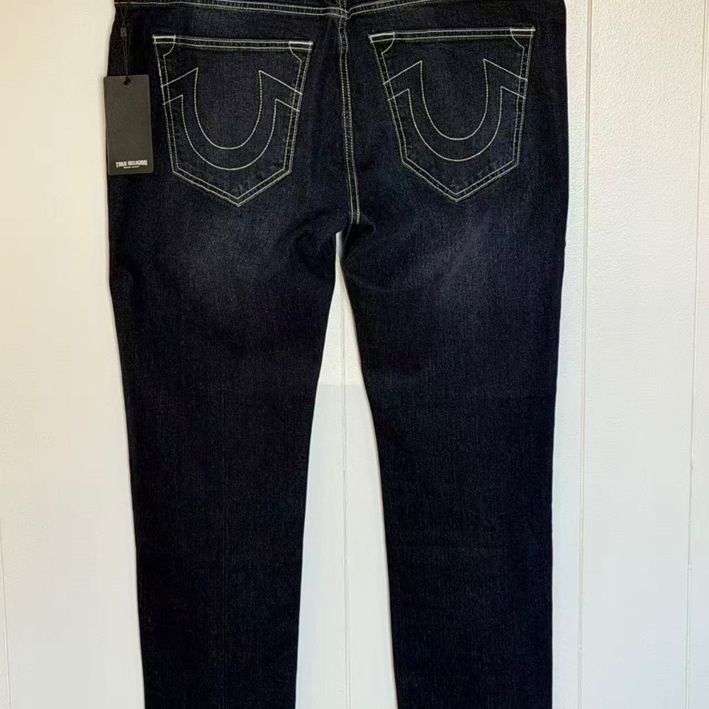 True Religion Rocco SN Skinny Jeans Men’s Size 33, 34, 36 - DARK MAHOGANY WOOD - Picture 2 of 3